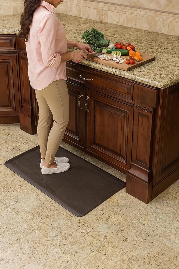 Rhino Mats, Softwoods Anti Fatigue Floor Mat, Commercial Grade Kitchen Mat, Standing Desk Mat, Office, Garage or Anywhere, Standing Comfort. (Black Walnut, 3' x 4' x 7/8")