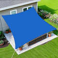 Amagenix Sun Shade Sail 10'X13' Curved Edge Outdoor Shade Canopy Blue Breathable 95% UV Block Shade Cloth for Patio Garden Backyard (We Make Custom Size)