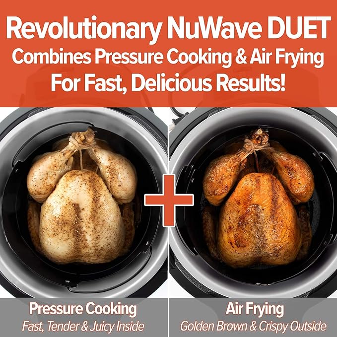 Nuwave Duet Electric Pressure Cooker & Air Fryer Combo (Black)