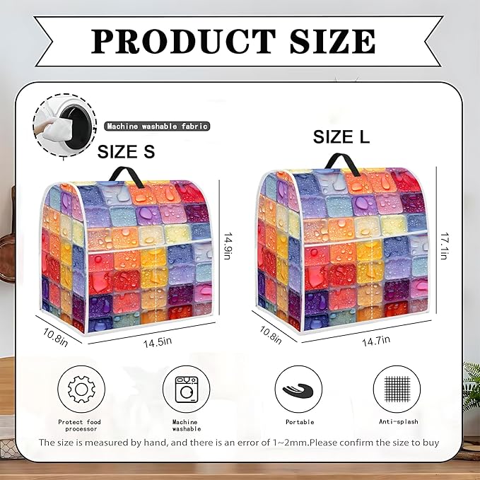 Mixer Dust Cover for 6-8 Qt Stand Mixer, Cloth Cover with 2 Storage Pockets for Stand Mixer Protective Covers Large for 6-8 Quart Mixer