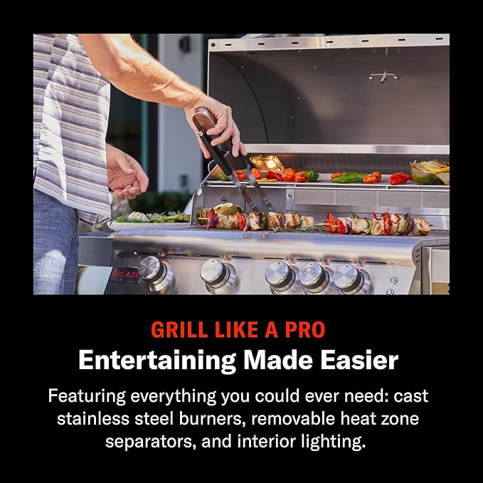 Blaze Gas Grill | 32-inch Built-in Natural Gas Grill | 4 Burner BBQ | Premium Outdoor Kitchen Grilling Experience | Best in Class Warranty | LTE+ | BLZ-4LTE3-NG