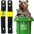 Critter Clips The Original Trash Can Locks for Animals, Easy to Install Bear Proof Trash Can Lock for Outdoor, Heavy Duty Raccoon Proof Garbage Lid Straps with Strong Buckles for Tight Closure, 2PCS