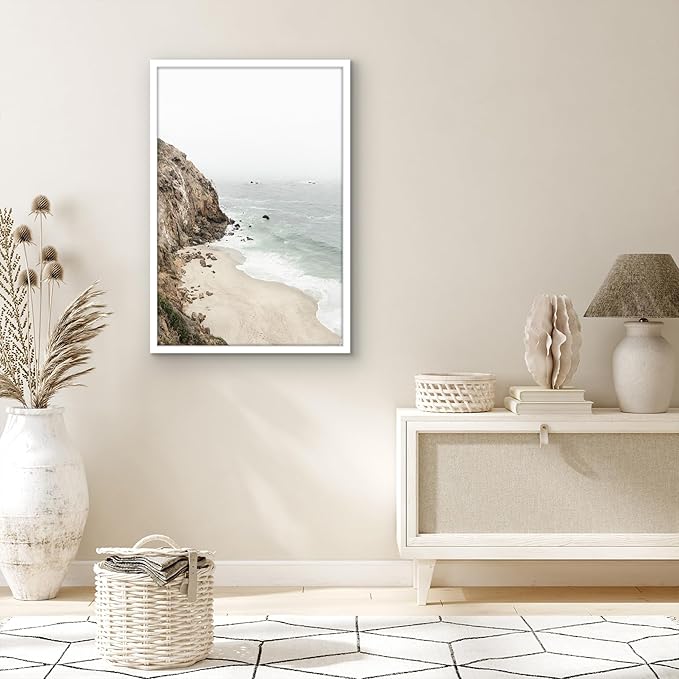 Americanflat 20x30 Poster Frame with Polished Plexiglass - Streamline Collection - Thin Border Picture Frame for Wall Display - Hanging Hardware Included - White