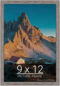 wallsthatspeak 9x12 Gray Barnwood Picture Frame for Puzzles Posters Photos or Artwork