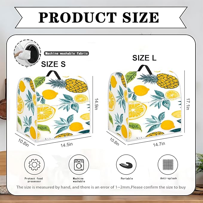 Mixer Dust Cover for 6-8 Qt Stand Mixer, Cloth Cover with 2 Storage Pockets for Stand Mixer Protective Covers Large for 6-8 Quart Mixer