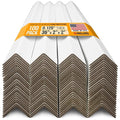 36" x 2" x 2" Reinforced Cardboard Edge Protectors, White (Pack of 100) – 0.12" Thick Medium-Duty Cardboard Corner Protectors for Shipping – American Quality V-Board Pallet Edge Guard