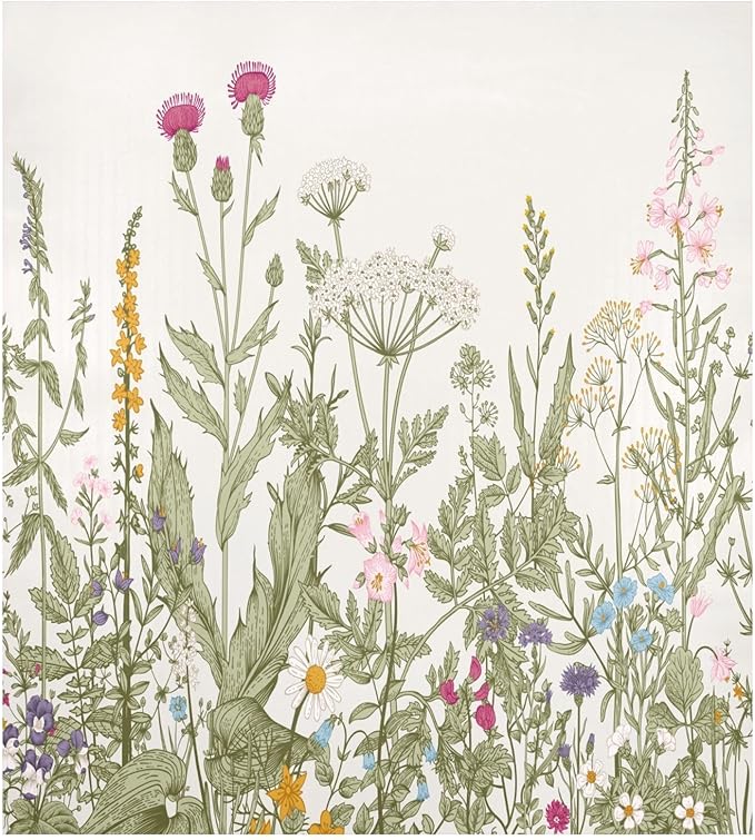 Flowers Herbs Wildflowers Botanical Dishwasher Magnet Cover Sticker Magnetic Refrigerator Panel Front Door Fridge Microwave Decal Decorative