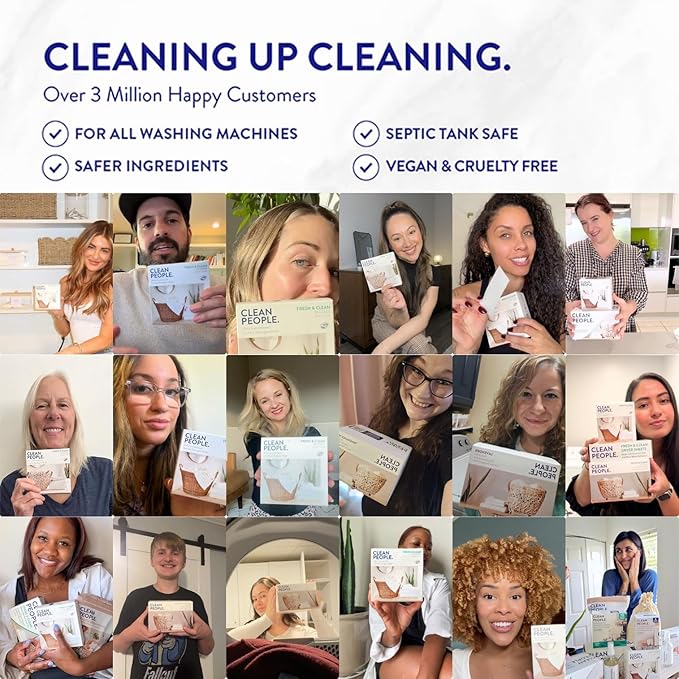 The Clean People Dishwasher Pods - Cuts Grease & Rinses Sparkling Clean - Residue-Free - Phosphate Free Dishwashing Pods (60 Count, Lemon Verbena)