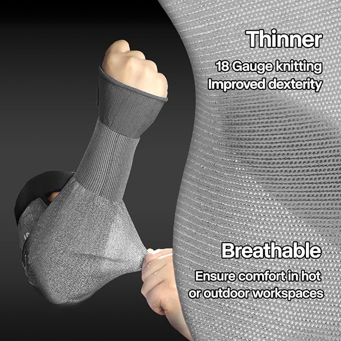 Schwer AIR-SKIN ANSI A6 Cut Resistant Arm Sleeves for Men & Women S903, Non-PFAS Arm Protectors for High Risk Work, Arm Protectors for Thin Skin, Gardening Sleeves for Farming, Lightweight, Breathable