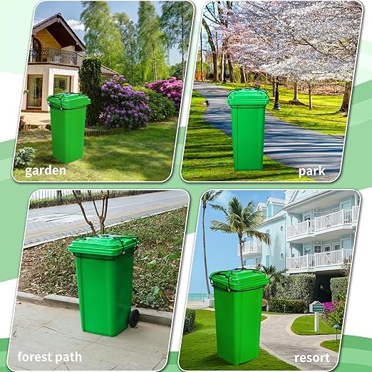 Trash Can Locks for Animals - 1PCS Garbage Can Lid Locks with Heavy Duty Bungee for Raccoons proof,Bears proof and Wind-Resistant for 40-50 Gallon Cans