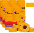 Perco 1 Line Fluorescent Orange Labels - 80 Rolls, 10 Sleeves, 80,000 Blank Price and Date Gun Labels for Perco Lite, X, Plus and Pro 1 Line Price and Date Guns - Made in USA