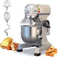 EKway10Qt Commercial Food Mixer with Timing Function,500W Industrial Stand Mixer 3-Speed Adjustable & Stainless Steel Bowl,Heavy Duty Dough Mixer for Bakery Pizzeria. (Standard)