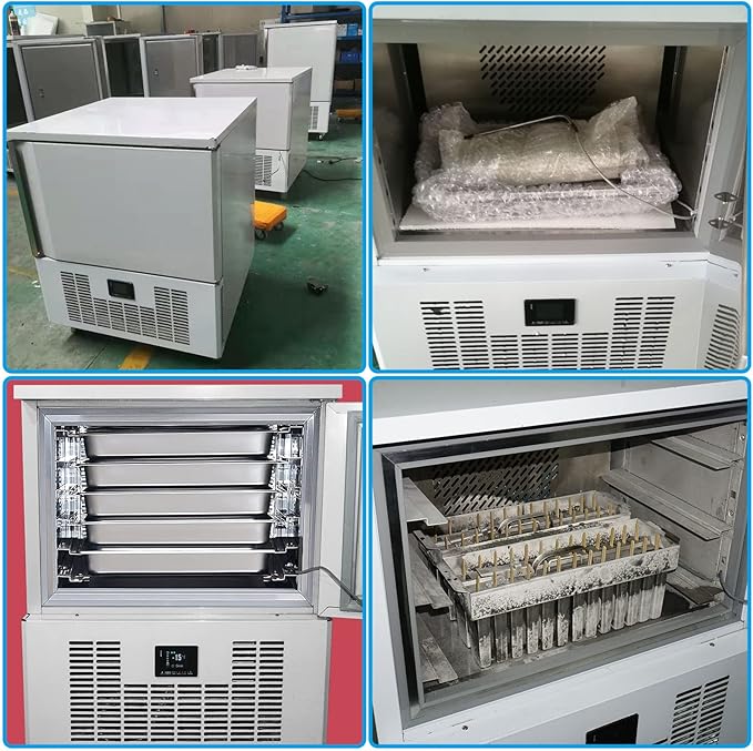 Kolice Commercial 5 Trays Blast Chiller, Chest Freezer, Batch Freezer for Restaurant, Hotel, School, Bakery, Canteen to Freeze Dough,Pastry, Hard Ice Cream, Chicken, Fish & Dessert, 40F"