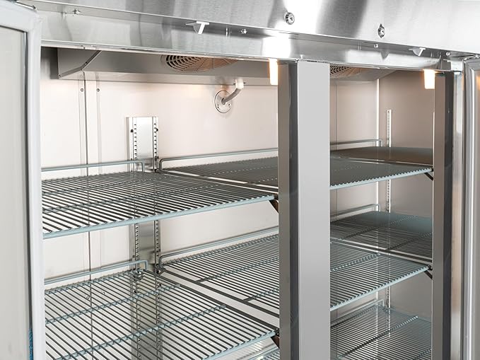 KoolMore 82" 3 Door Stainless Steel Upright Commercial Reach-in Freezer - 72 cu. ft, Model:RIF-3D-SS