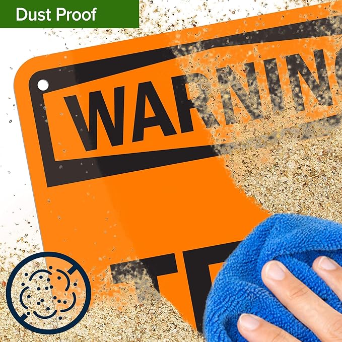 Custom warning Sign, OSHA Sign, 7x10 Inches, 55 mil thick HDPE (high density polyethylene), Made in USA by My Sign Center