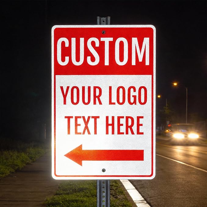 Custom Outdoor Metal Sign for Business Wall Garage Door, 22x16 Inch, Rust-Free Aluminum Weather Resistant, Waterproof, Durable Ink, Easy to Mount