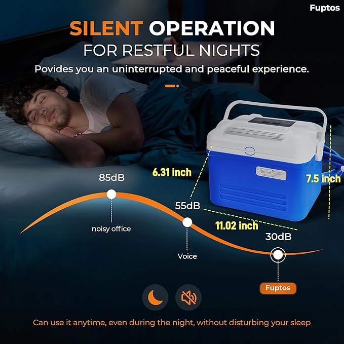 Cold Therapy Machine, Ice Machine for Knee and Shoulder After Surgery, Digital Timer & Quiet Pump, Cryotherapy Machine with Universal Ice Pad for Knee, Shoulder, Hip, Leg and Hip