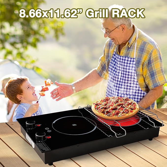 GlHETKUT Cooling Rack,Grill Rack, Heavy Duty Stainless Steel Wire Rack for Baking,Griling,Roasting,Oven andDishwasher Safe,Compatible with Electric Cooktop,Grill,BBO