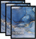 15x20 Picture Frame Set of 3, Black Frame for 15 x 20 Inch Picture Poster Photo, Light Weight and High Transparent 15 by 20 Frame for Wall - 3 Pack/Black/15 x20