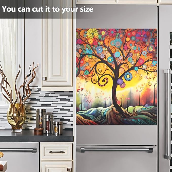 Abstract Tree Dishwasher Magnet Cover Sticker Magnetic Refrigerator Panel Front Door Fridge Microwave Decal