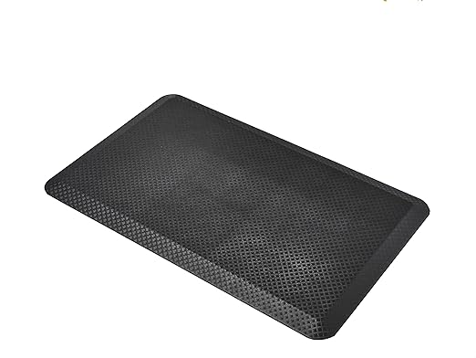 Amazon Basics 3/4" Rectangular Durable Anti-Fatigue Ergo Comfort Standing Mat, 32x20, Black