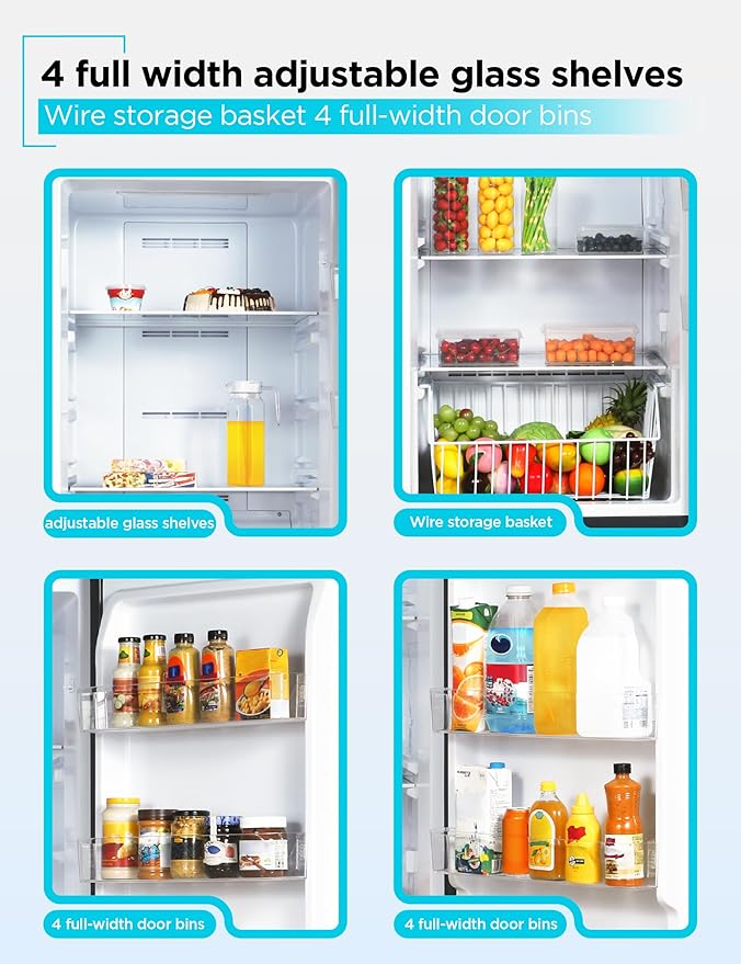 BLACK+DECKER 17 Cu. Ft. Convertible Freezer Refrigerator, Upright Freezer with Glass Shelves, ENERGY STAR rated, Frost Free, BUC1700XB, Black