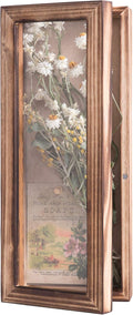 Freezing point Shadow Box Frame 5x12.5 Flower Shadow Box Pin Display Case Cabinet Picture Frame with Linen Back Memorabilia Awards Medals Badge Bouquet Wedding Memory Box for Keepsakes Long