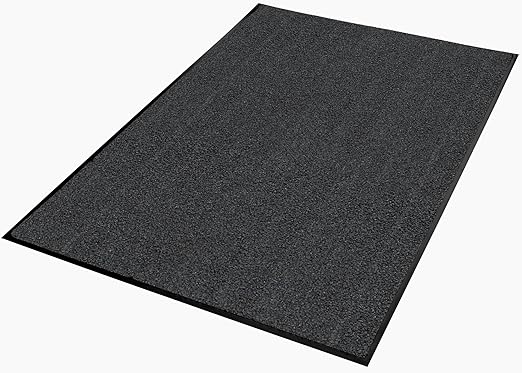 Guardian Platinum Series Indoor Wiper Floor Mat, Rubber with Nylon Carpet, 3'x14', Grey