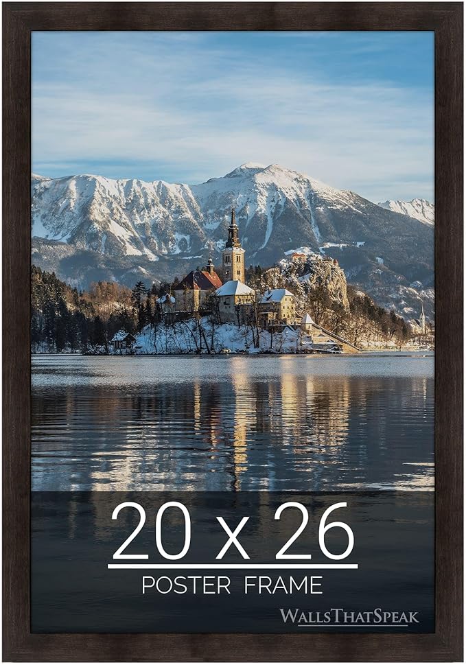 wallsthatspeak 20x26 Espresso Brown Picture Frame for Puzzles Posters Photos or Artwork