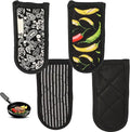 4PCS Cast Iron Skillet Handle Cover - Heat Resistant Cotton Pan Pot Handle Covers, Non-Slip Hot Handle Covers, Machine Washable Handle Mitts for BBQ and Baking Supplies