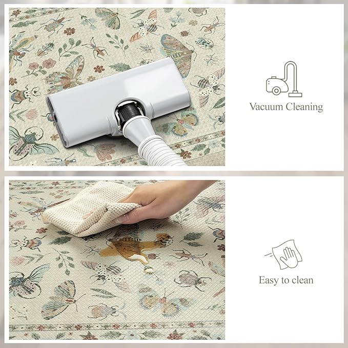 LEEVAN Anti Fatigue Mats for Kitchen Floor Non-Slip, Cushioned Kitchen Mats for Floor 20''x31''+20''x47'', Tan Memory Foam Kitchen Mat Sets