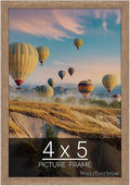 wallsthatspeak 4x5 Brown Barnwood Picture Frame for Puzzles Posters Photos or Artwork