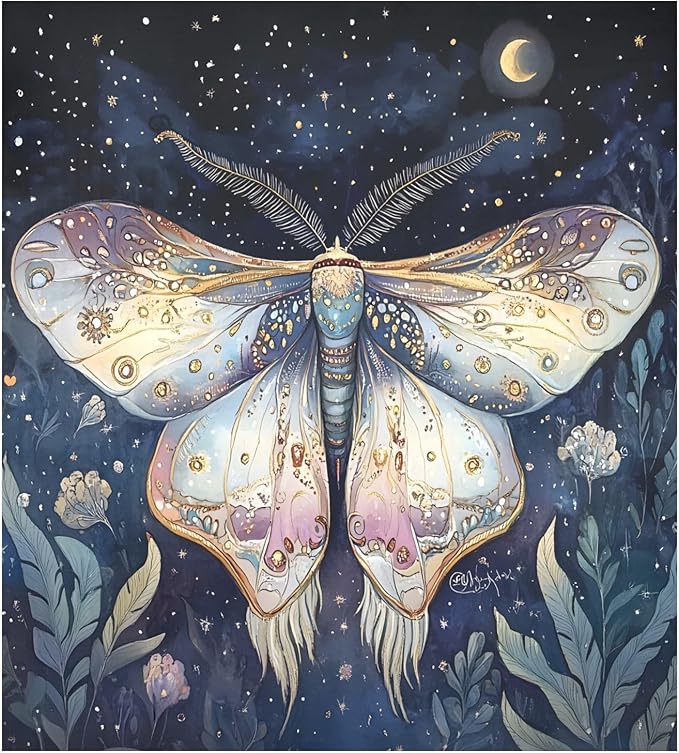 Moth Dishwasher Magnet Cover Front Dishwasher Cover Magnetic Home Cabinet Decals Appliances Stickers Refrigerator Decor, 23x26in