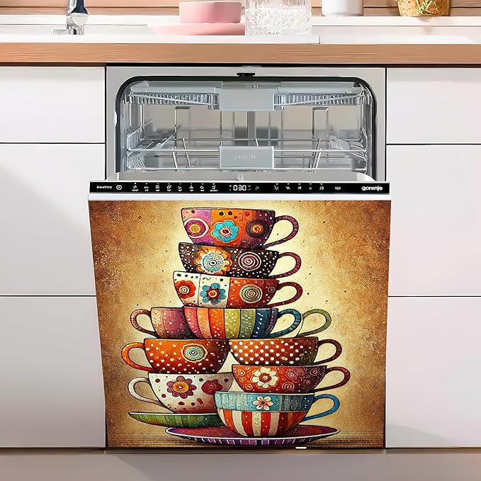 Dishwasher Magnet Sticker Cover Panel Decal Refrigerator Magnetic Sticker Decorative for Kitchen Decoration,Fridge Door Cover, Appliances Stickers 23"x26"