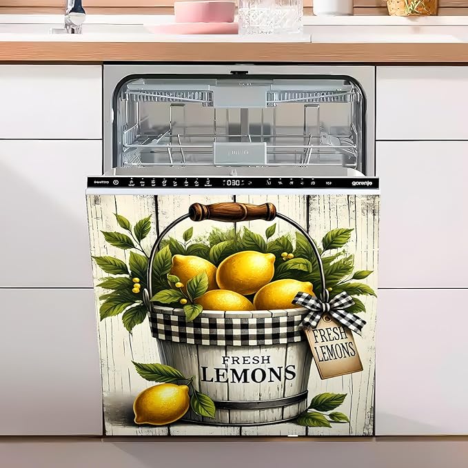 Dishwasher Magnet Sticker Cover Panel Decal Refrigerator Magnetic Sticker Decorative for Kitchen Decoration,Fridge Door Cover, Appliances Stickers 23"x26"