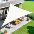 Amagenix Sun Shade Sail 4'X4'X4' Curved Edge Outdoor Shade Canopy White Breathable 95% UV Block Shade Cloth for Patio Garden Backyard (We Make Custom Size)