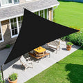 Amagenix Sun Shade Sail 10'X10'X14.1' Curved Edge Outdoor Shade Canopy Black Breathable 95% UV Block Shade Cloth for Patio Garden Backyard (We Make Custom Size)