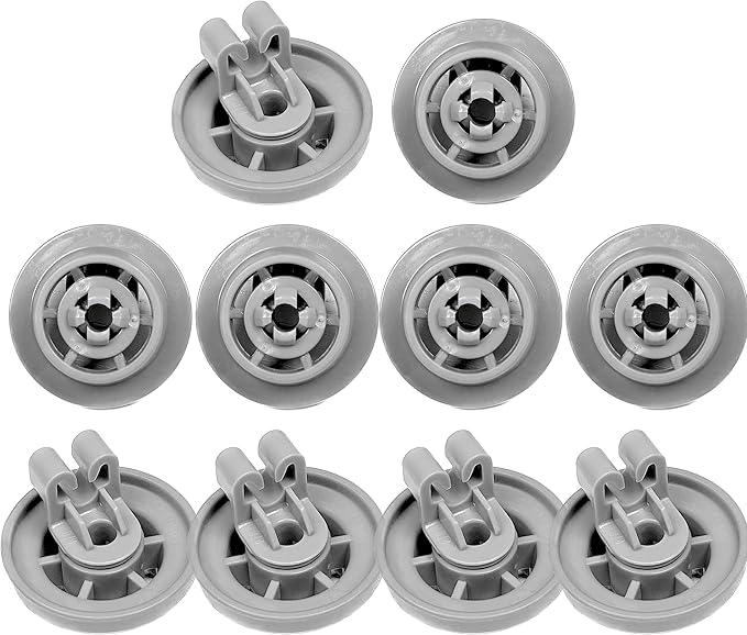 DD82-01424A Dishwasher Lower Basket dishrack Wheel/Roller Assy-（10Pack）-Compatible Replacement for Samsung Dishwasher Middle DW80R2031 Series