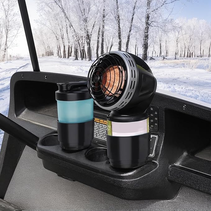10L0L 2 Pack Golf Cart Cup Holder, Dash Adapter for Portable Propane Heater Cylinder, Universal Replacement Drink Holder for Yamaha EZGO Club Car