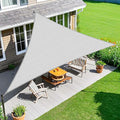 Amagenix Sun Shade Sail 20'X20'X20' Curved Edge Outdoor Shade Canopy Light Grey Breathable 95% UV Block Shade Cloth for Patio Garden Backyard (We Make Custom Size)