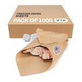 Brown Freezer Paper Sheets 12" x 12", Pack of 1000 - USA-Made Paper Sheets for Long-Term Freezing of Meat & Fish - Freezer Pads for Quilting - Bakery Tissue Wraps for Food Storage by IDL Packaging