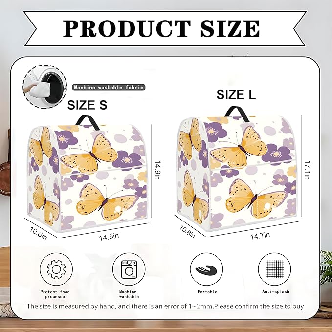 Mixer Dust Cover for 6-8 Qt Stand Mixer, Cloth Cover with 2 Storage Pockets for Stand Mixer Protective Covers Large for 6-8 Quart Mixer