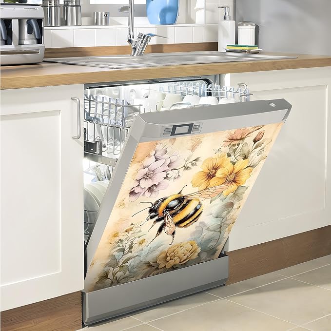 Dishwasher Magnet Sticker Cover Panel Decal Refrigerator Magnetic Sticker Decorative for Kitchen Decoration,Fridge Door Cover, Appliances Stickers 23"x26"