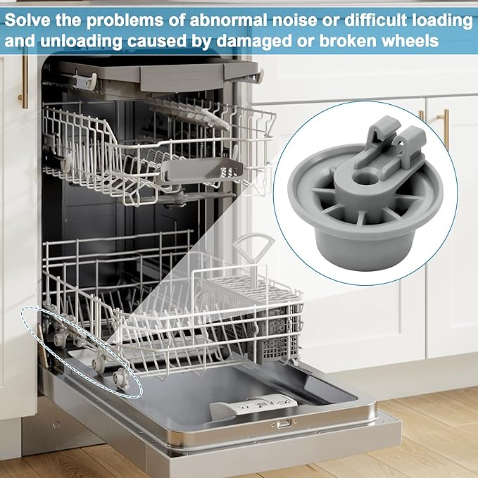 10016657 Dishwasher Lower Rack Wheel Kit-4P, Suitable for SHP865ZD5N, SHP878ZD5N, SHPM65W55N