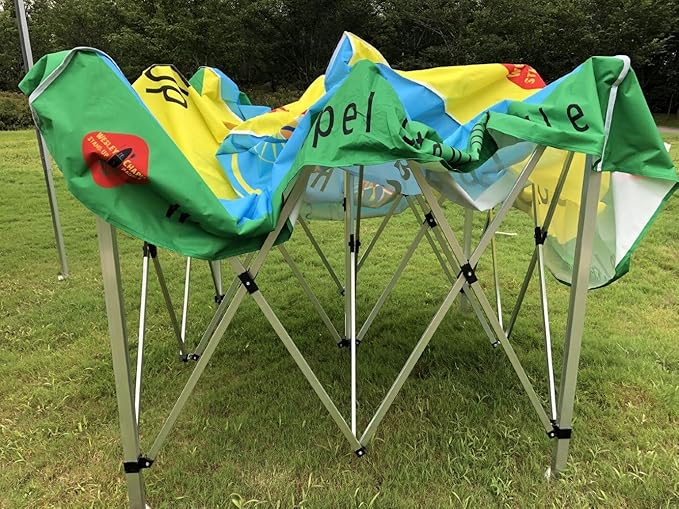 NaBai Custom Canopy Pop Up Tent 10x10 with Logo, Personalized Pop Up Canopy for Tradeshow, Customized Canopy Advertising Outdoor Tent (top Canopy +Three Full Walls+ 13kgs Frame)