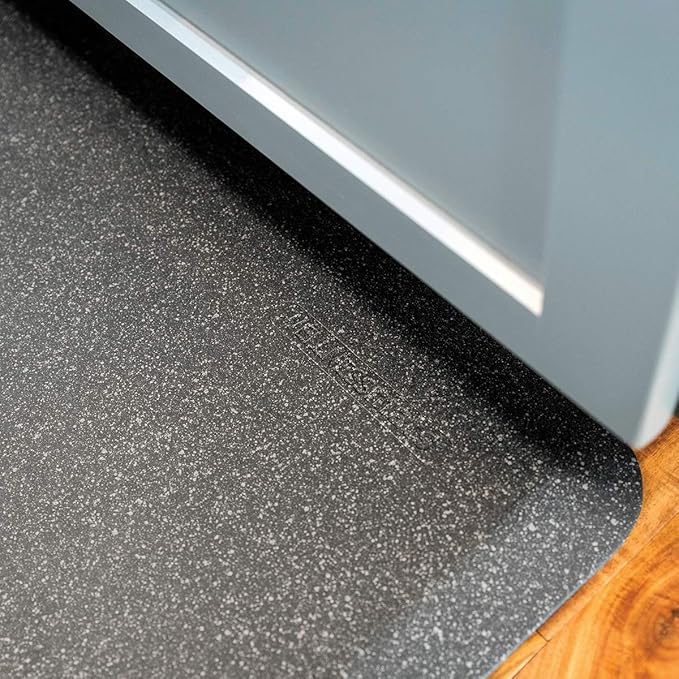 WellnessMats Anti-Fatigue Granite Motif Kitchen Mat, 36 Inch by 24 Inch, Steel