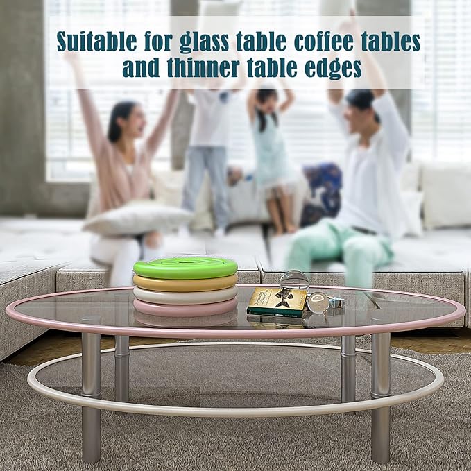 U Shape Edge Protectors for Glass Coffee Table,Foam Baby Proofing Safety Bumper Guard Strip,Corner Protectors for Kids,Extra Thick,Suitable for Furniture Fireplace,6.5 Ft/2m (Milky White)