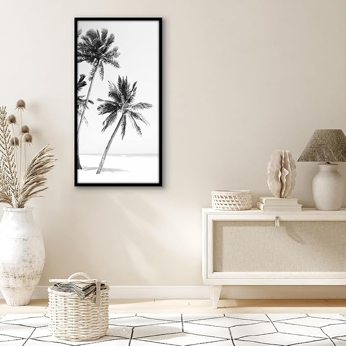 Americanflat 18x36 Picture Frame with Polished Plexiglass - Streamline Collection - Thin Border Picture Frame for Wall Display - Hanging Hardware Included - Black
