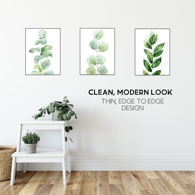 Mantello 11 x 17 Frame, Clean Look Black Front-Loading Poster Frame, 3-PACK, 11x17 Picture Frame
