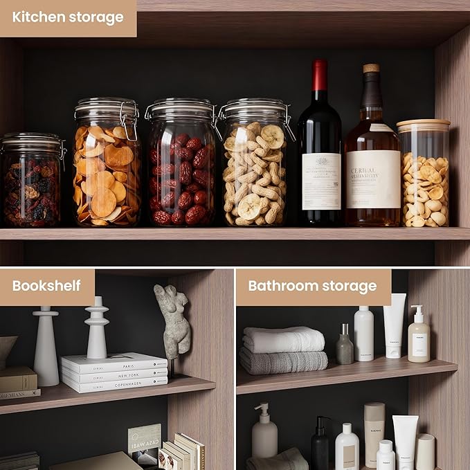 70.8" Kitchen Pantry Cabinet with 3 Drawers Freestanding Kitchen Storage with 3-Tier Cabinet & Door-Mounted Shelves Hidden Handle Magnetic Closure Freestanding Storage for Dining Room